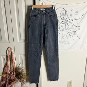 American Apparel Straight Black Mom Jeans 24